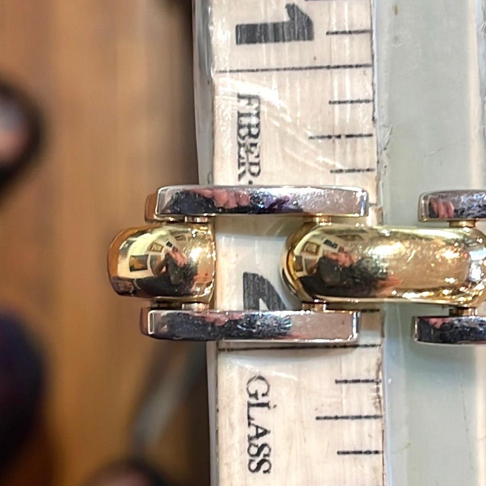 14k -2- Toned Heavy Link Bracelet - Picture 9 of 11